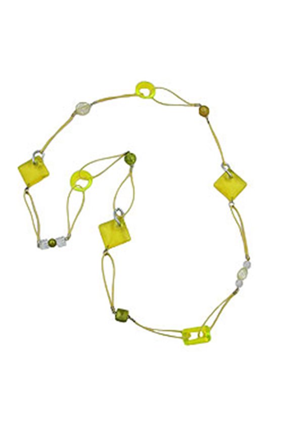 NECKLACE YELLOW GREEN 100CM