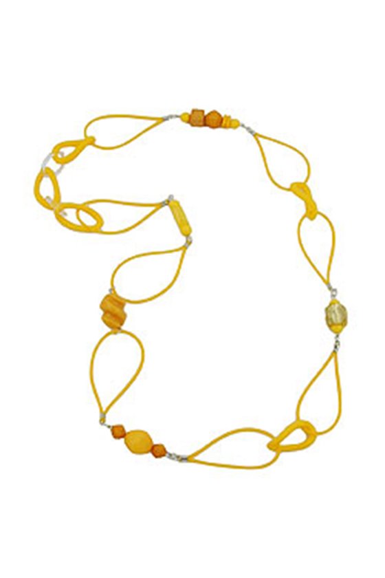 NECKLACE CURB CHAIN WITH RUBBER 95CM