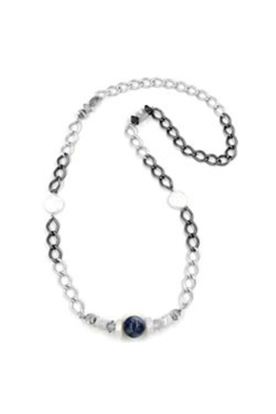 NECKLACE CRASH-PEARL CURB CHAIN 90CM