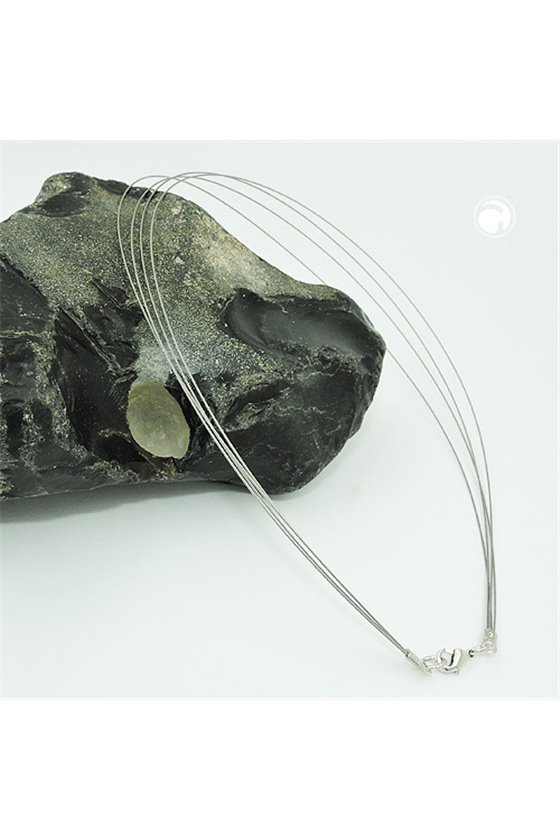 NECKLACE 4X COATED STEEL WIRE 40CM