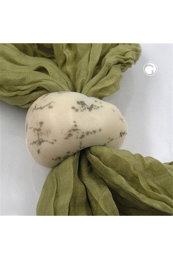 SCARF BEAD IVORY COLOURED 33MM