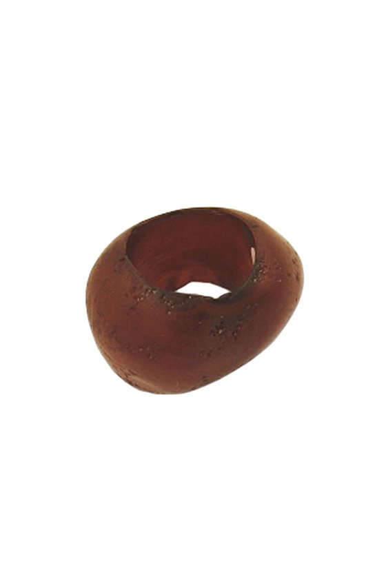 SCARF BEAD DARK BROWN 33MM