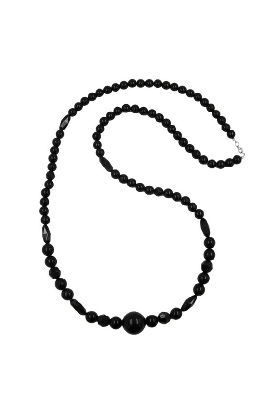 NECKLACE JET-BLACK PEARL 22MM 100CM