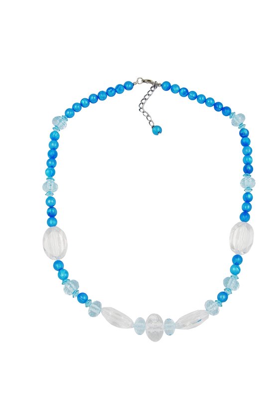 NECKLACE LIGHT-BLUE TURQUOISE 55CM