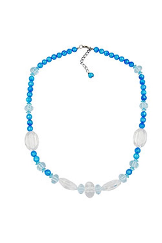 NECKLACE LIGHT-BLUE TURQUOISE 55CM