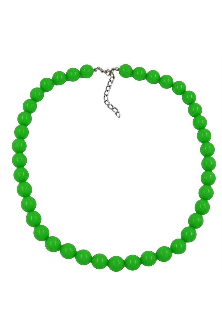 NECKLACE BEADS 12MM GREEN 50CM