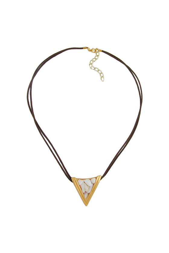 NECKLACE TRIANGLE MOTHER-OF-PEARL 45CM