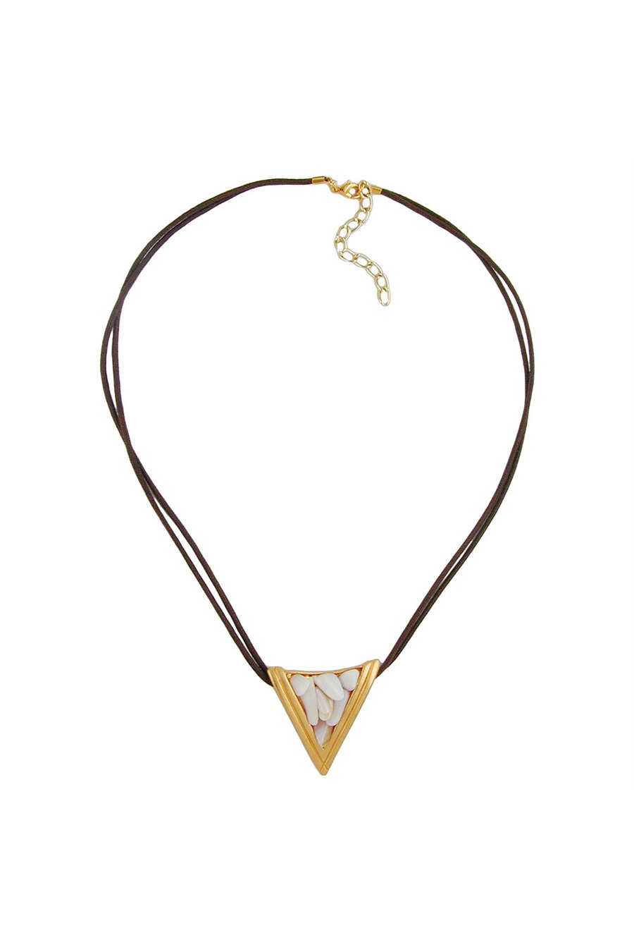 NECKLACE TRIANGLE MOTHER-OF-PEARL 45CM