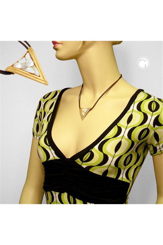 NECKLACE TRIANGLE MOTHER-OF-PEARL 45CM