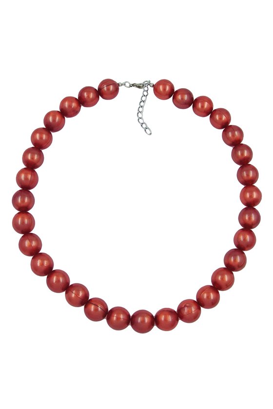 NECKLACE BEADS 16MM RED-BROWN 50CM