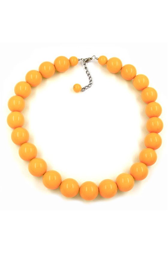 NECKLACE BEADS 20MM YELLOW-SHINY 50CM
