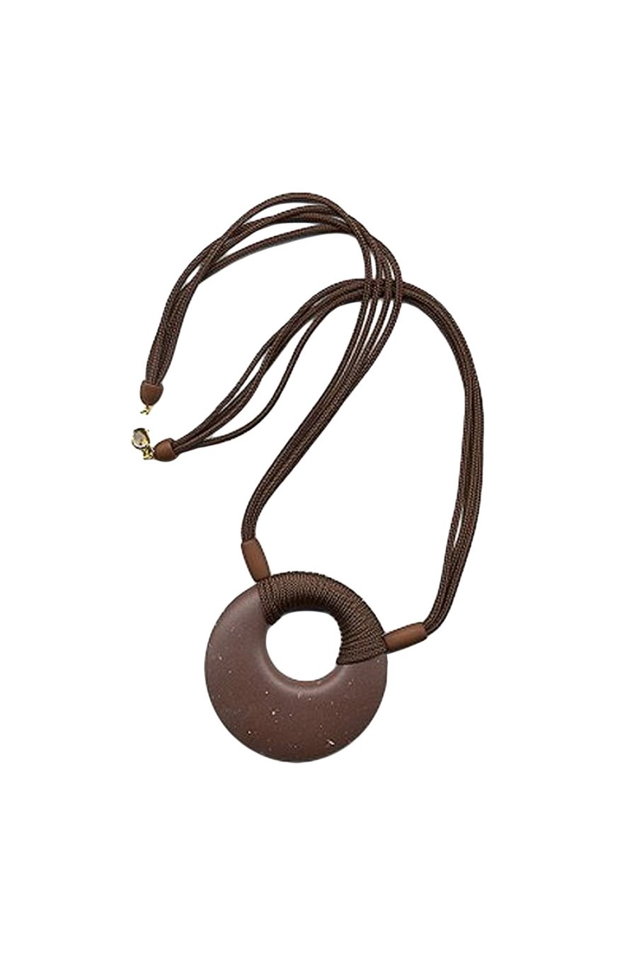 NECKLACE AMULET DARK BROWN