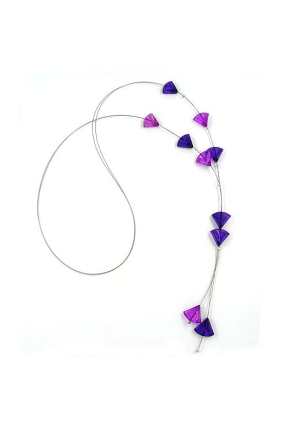 NECKLACE TRIANGLE PURPLE-TRANSPARENCY