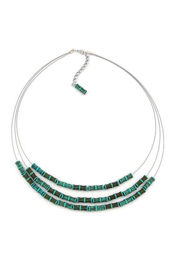 NECKLACE THREE ROWS TURQUOISE