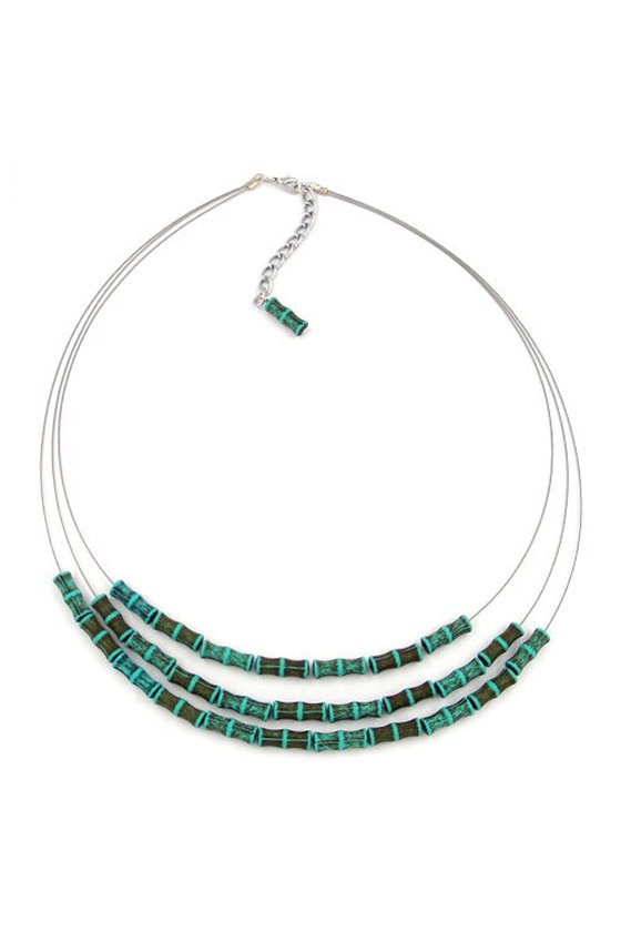 NECKLACE THREE ROWS TURQUOISE
