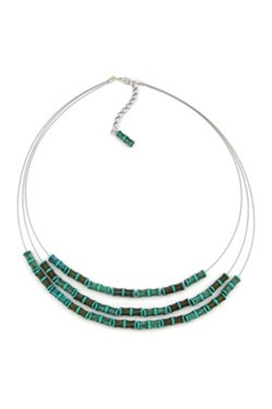 NECKLACE THREE ROWS TURQUOISE