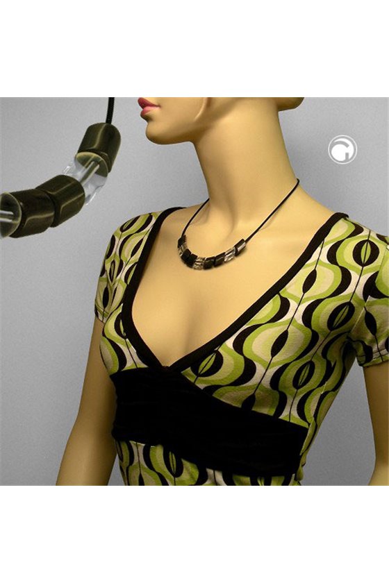 NECKLACE BEADS TRANSPARENCY 45CM