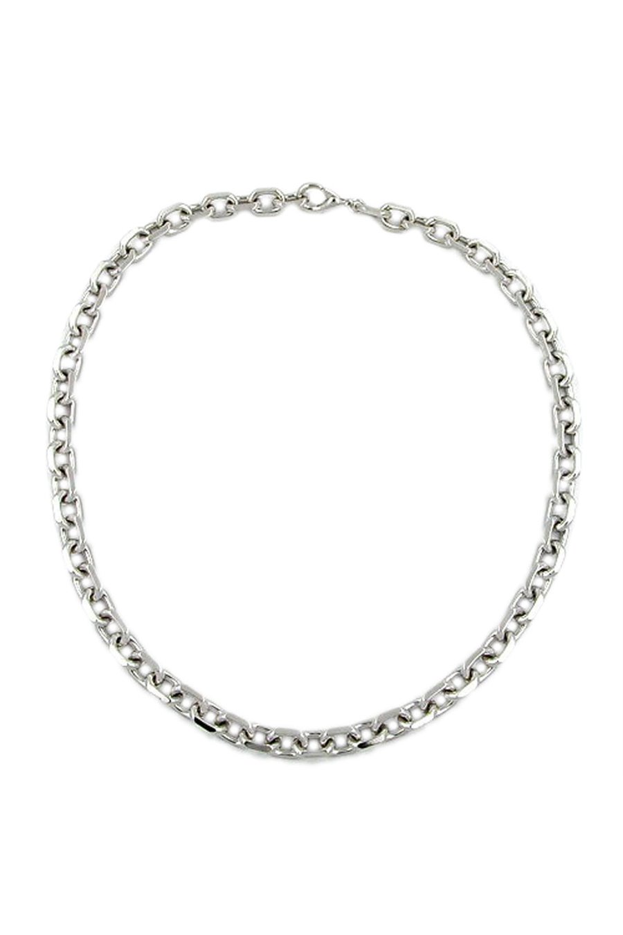 NECKLACE ANCHOR CHAIN RHODIUM PLATED 50CM