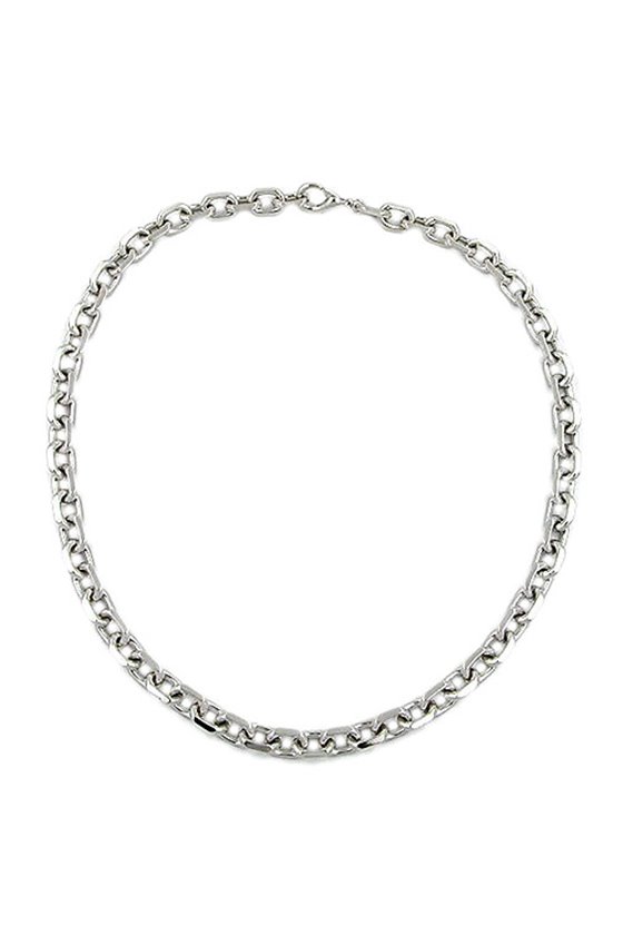 NECKLACE ANCHOR CHAIN RHODIUM PLATED 50CM