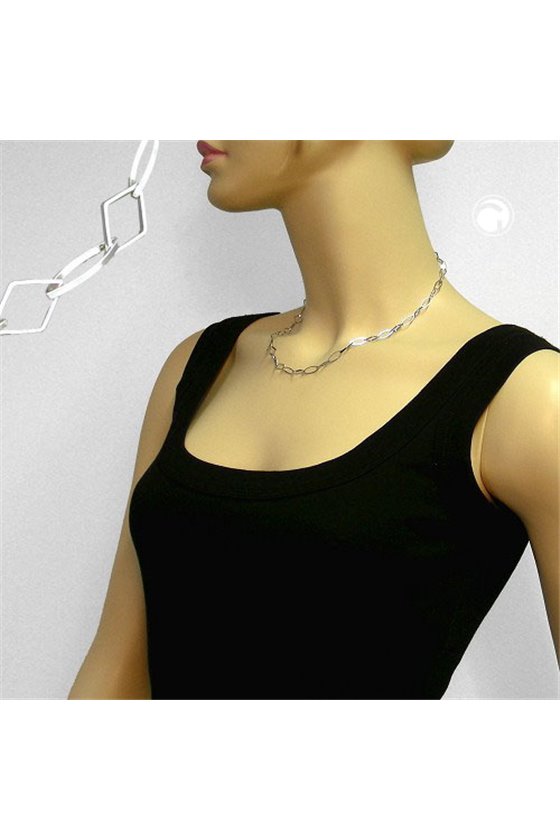 NECKLACE PHANTASIE 7MM RHODIUM PLATED 45CM