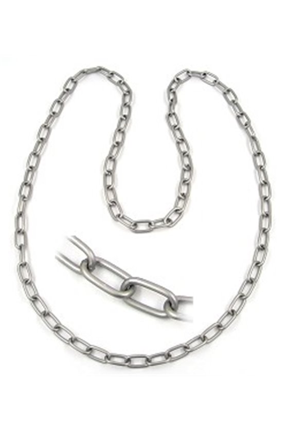 NECKLACE SILVER-COLOURED ANCHOR CHAIN 8MM