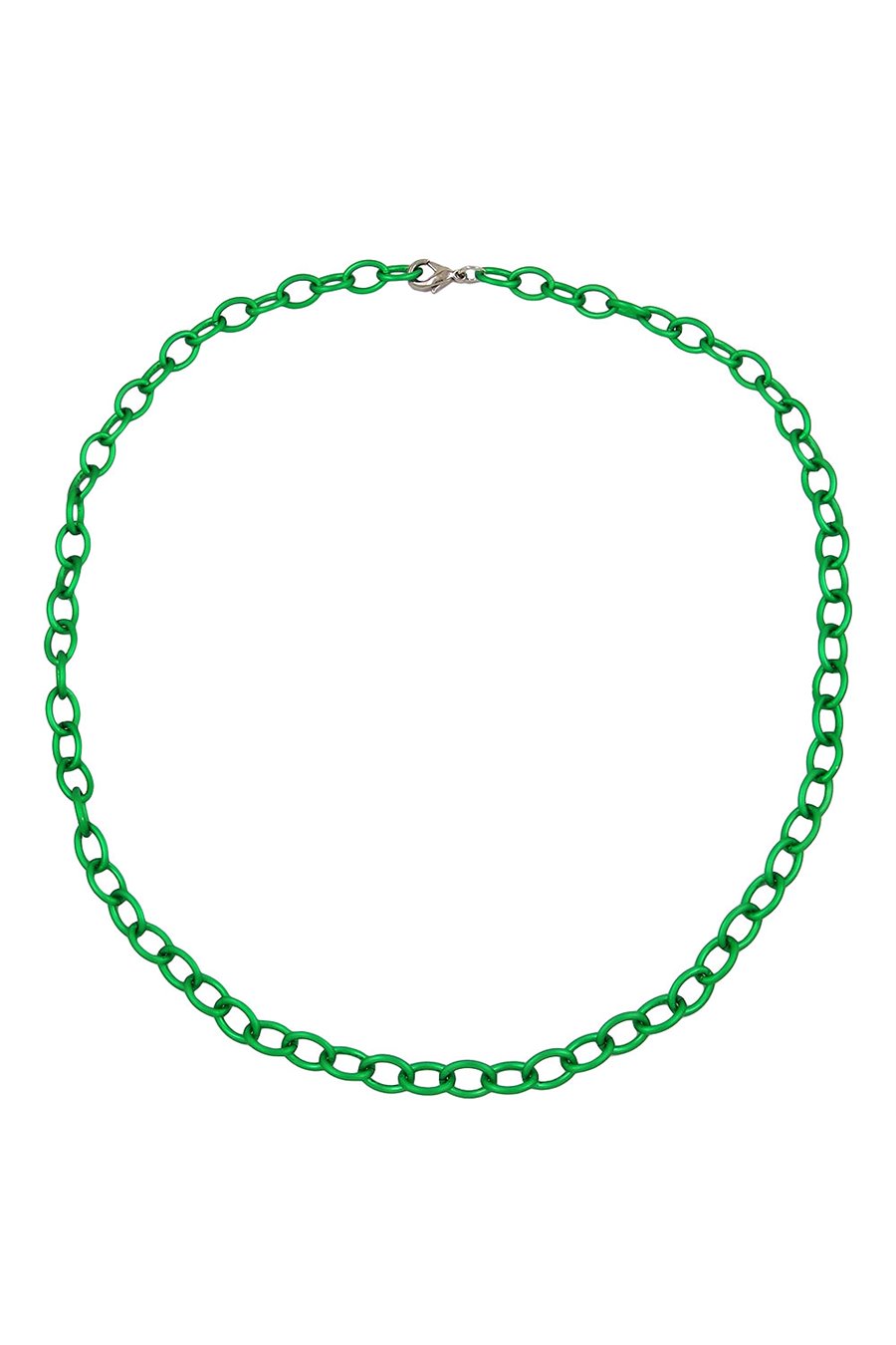 NECKLACE GREEN ANCHOR CHAIN 8MM
