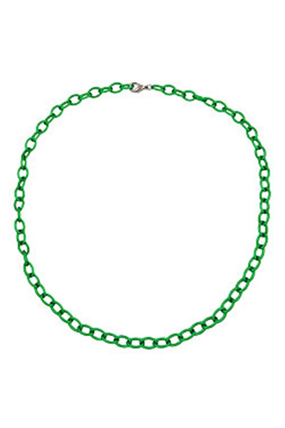NECKLACE GREEN ANCHOR CHAIN 8MM