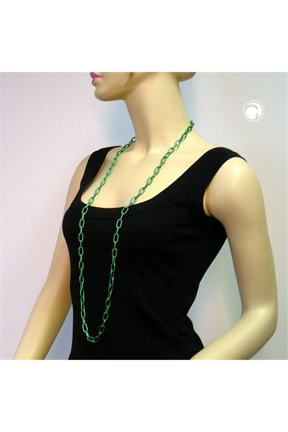 NECKLACE ANCHOR CHAIN 8MM GREEN 110CM