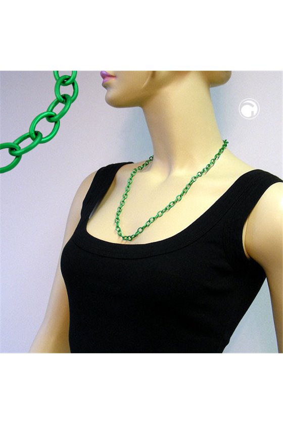 NECKLACE GREEN ANCHOR CHAIN 7MM