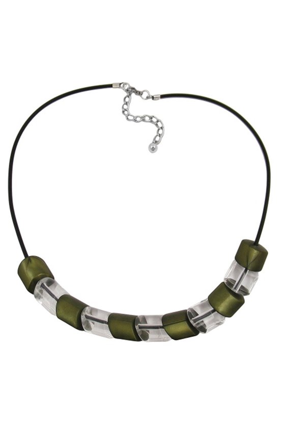 NECKLACE BEADS GREEN 45CM