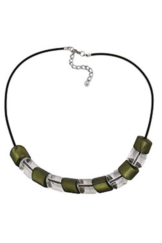 NECKLACE BEADS GREEN 45CM