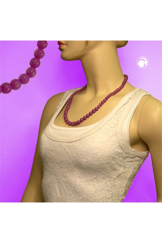 NECKLACE BEADS PURPLE