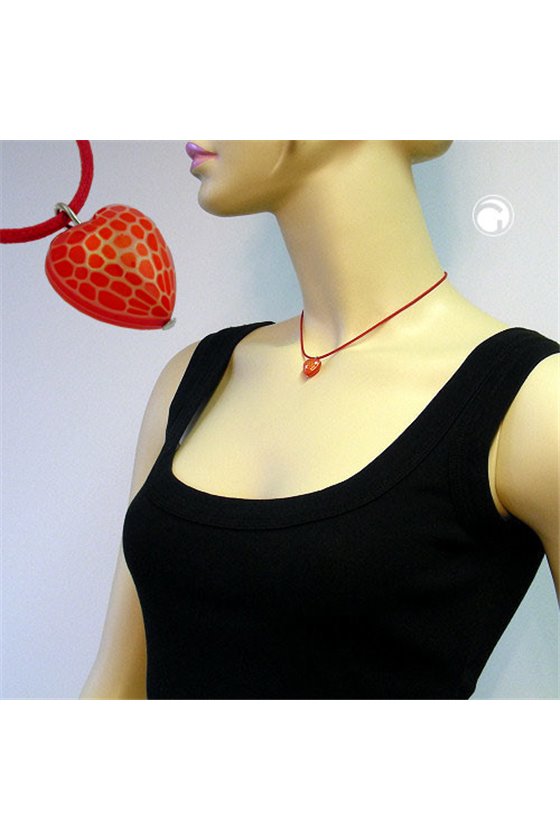 NECKLACE HEART RED