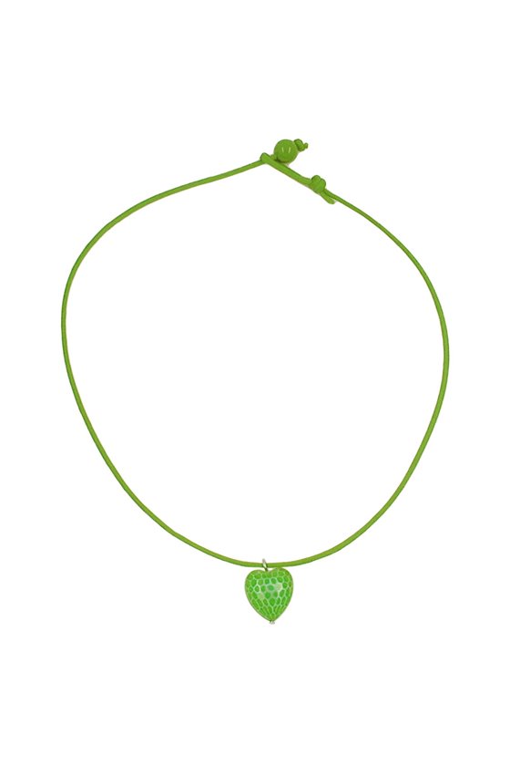 NECKLACE HEART GREEN
