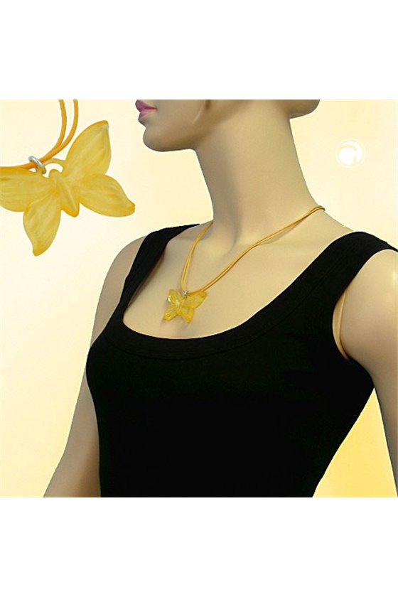 NECKLACE BUTTERFLY YELLOW