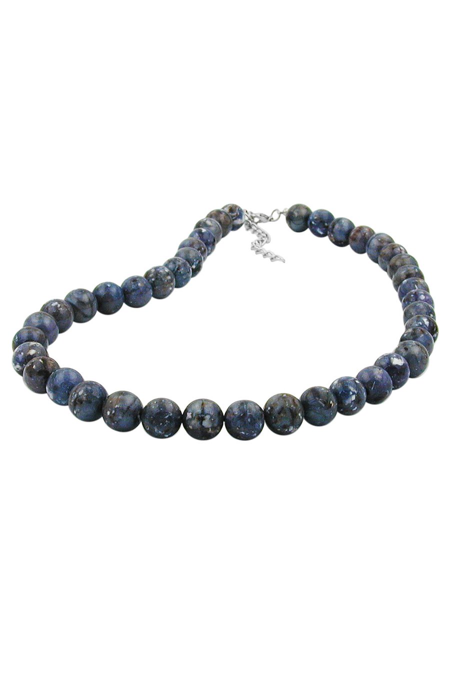 NECKLACE BEADS 12MM GREY-LILAC