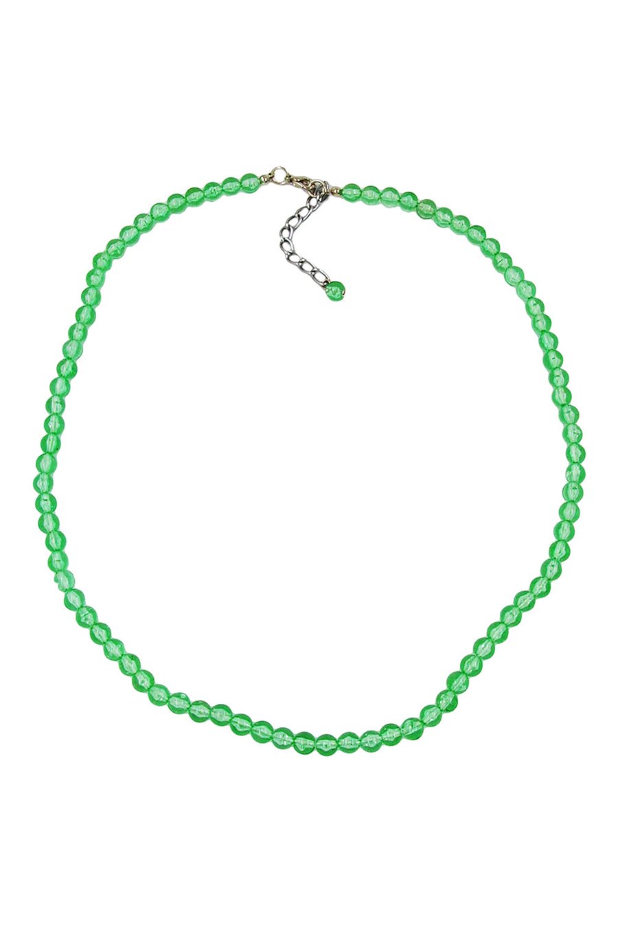 NECKLACE GREEN BEADS 6MM