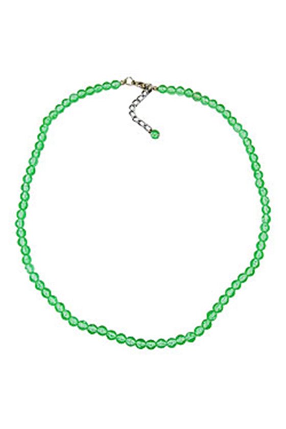NECKLACE GREEN BEADS 6MM