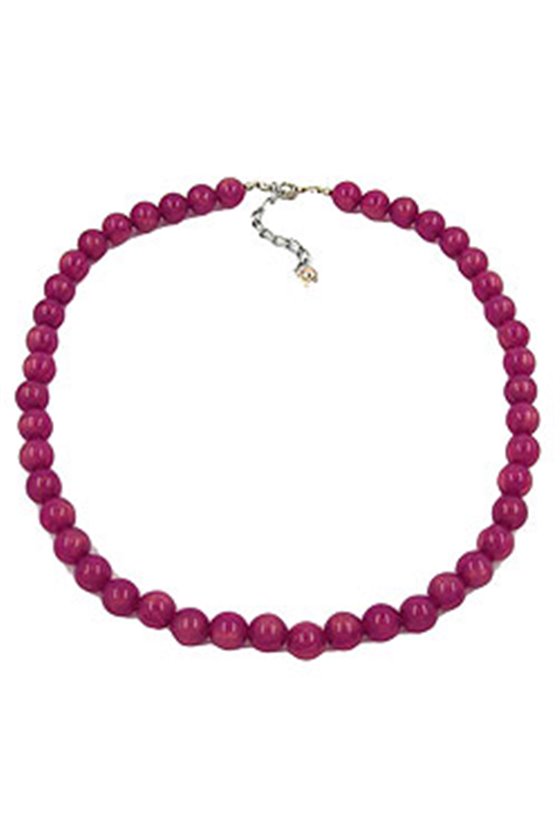 NECKLACE BEADS 10MM LILAC GLOSSY