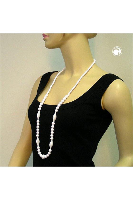 NECKLACE WHITE BEADS