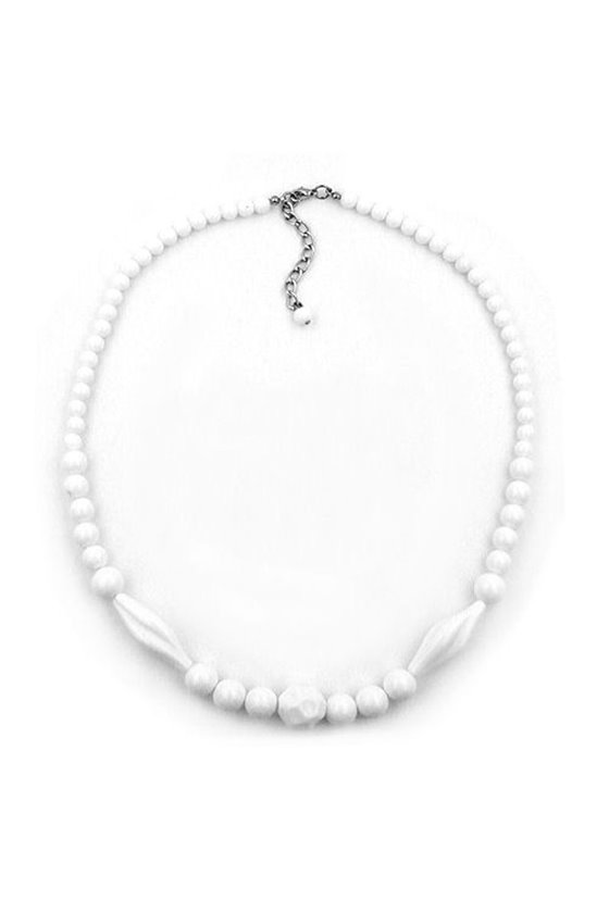 NECKLACE BEADS WHITE