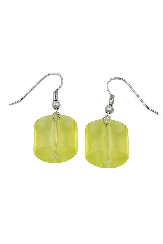 EARRINGS DANGELING BEADS LIGHT-GREEN