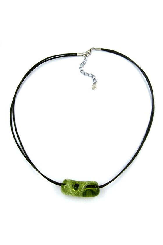 NECKLACE BEADS GREEN CRASH STYLE