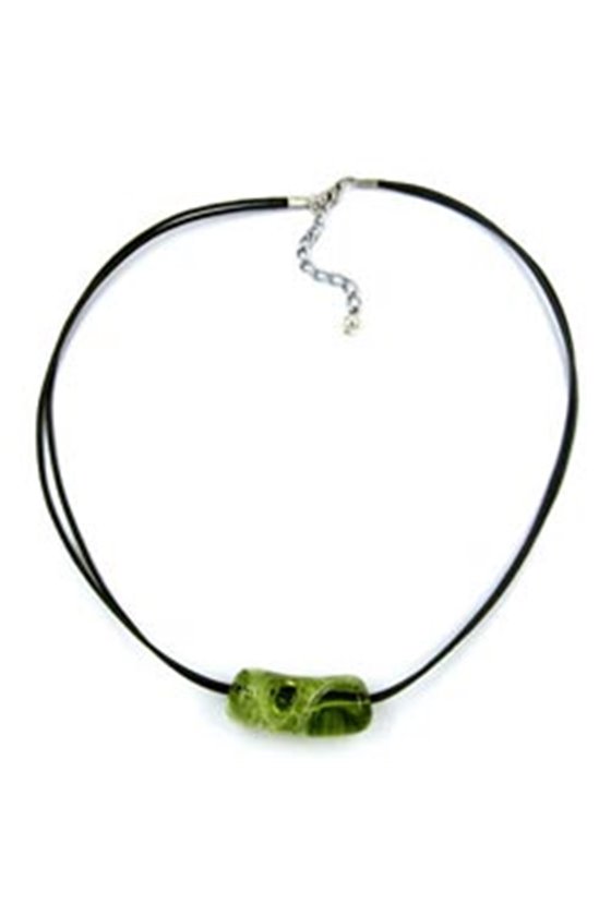 NECKLACE BEADS GREEN CRASH STYLE