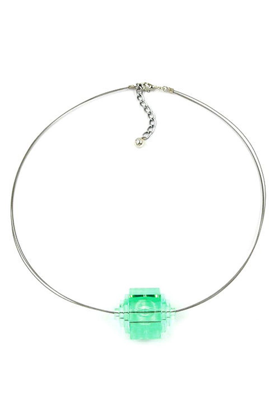 NECKLACE EYE-CATCHING BEAD MINT GREEN