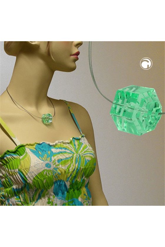NECKLACE EYE-CATCHING BEAD MINT GREEN