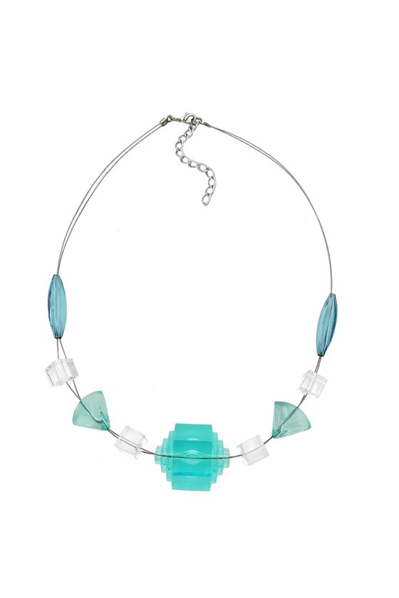 NECKLACE EYE-CATCHING BEAD AQUA