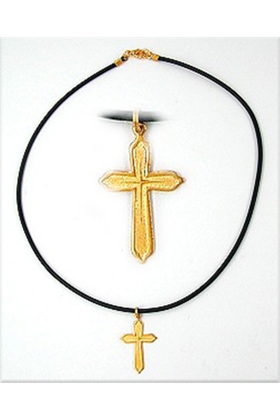 NECKLACE SMALL CROSS GOLD-PLATED