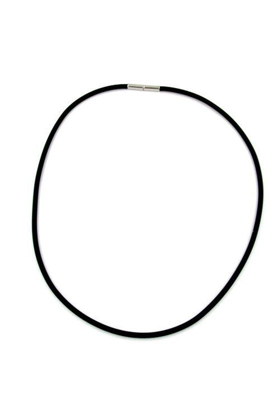 NECKLACE 3MM RUBBER BAYONET CLASP
