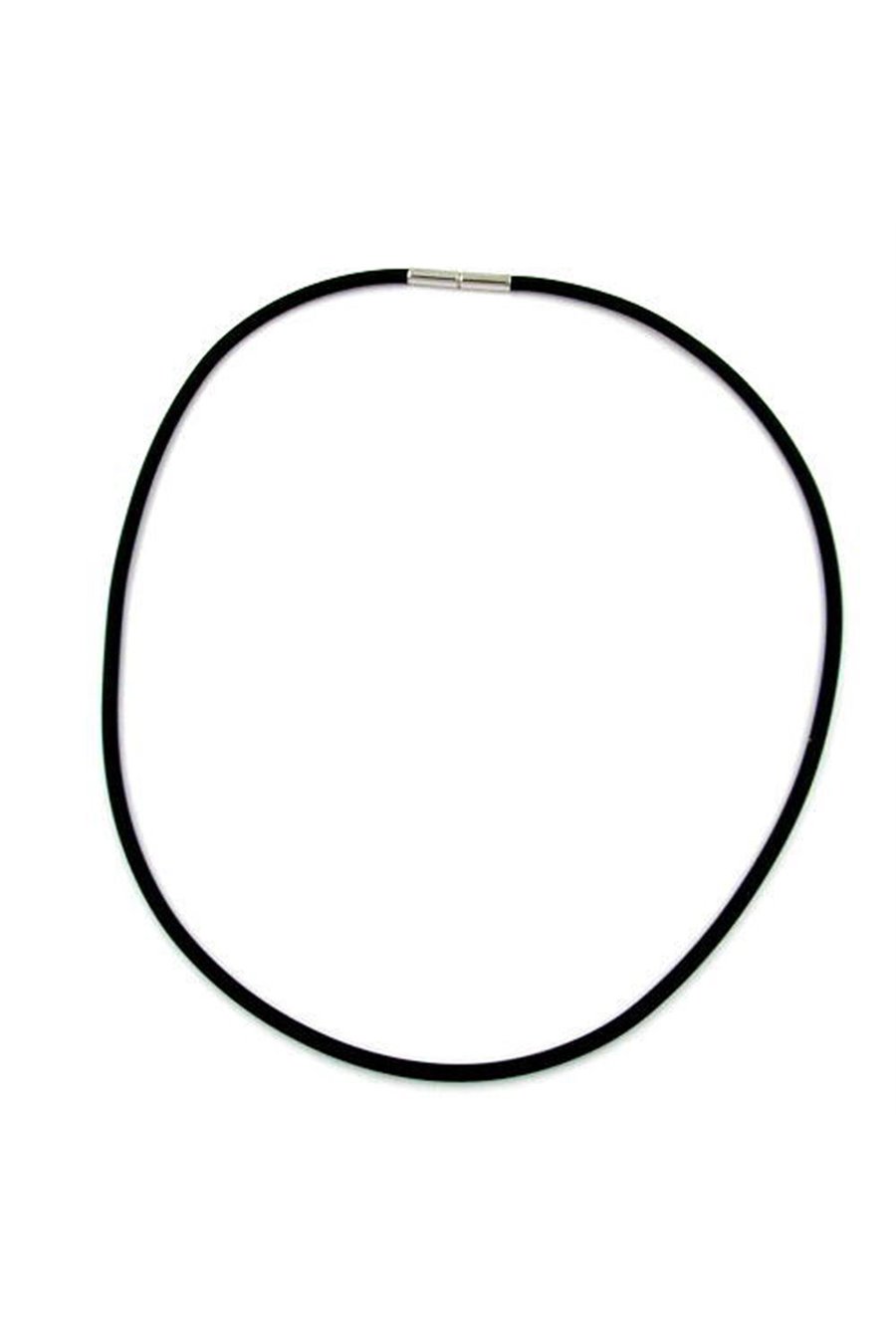 NECKLACE 3MM RUBBER BAYONET CLASP